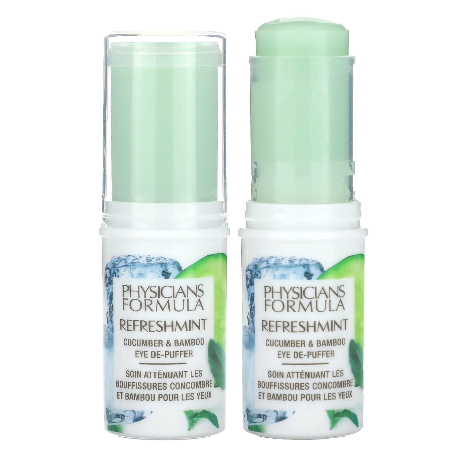 Physicians Formula, RefreshMint, Cucumber & Bamboo Eye De-Puffer, 0.45 oz (12.8 g) - Image 1