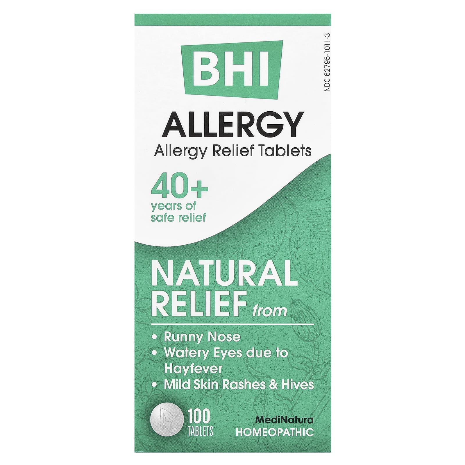 MediNatura, BHI, Allergy Relief, 100 Tablets - Image 1