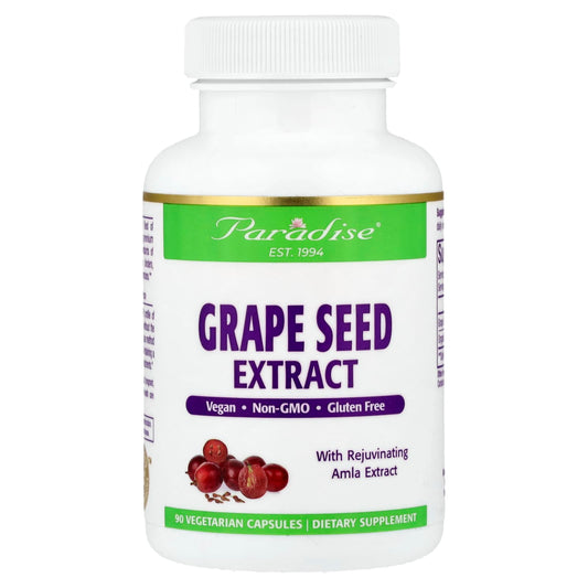Paradise Herbs, Grape Seed Extract , 90 Vegetarian Capsules - Image 1