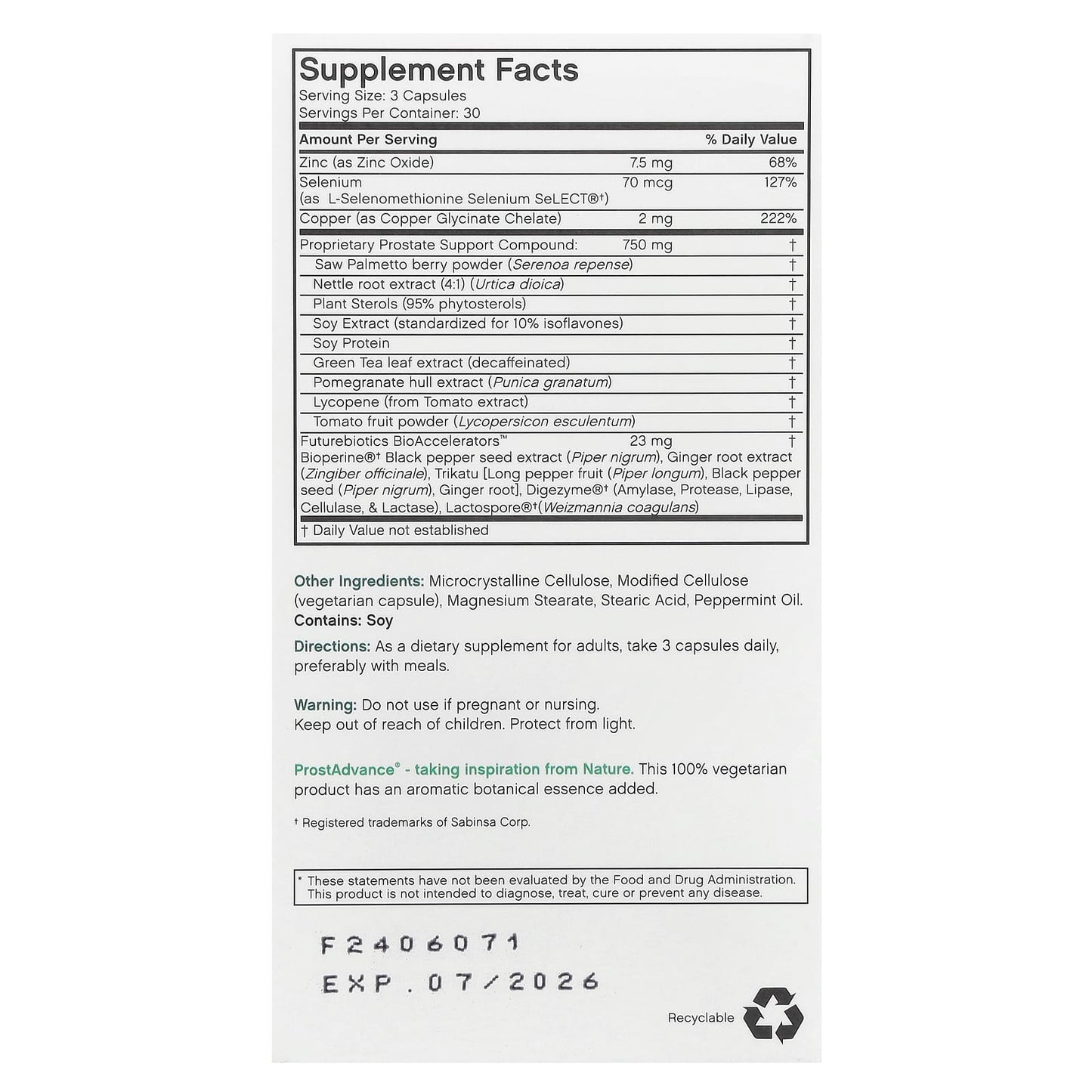Futurebiotics Prost Advance - Supports Healthy Prostate Function - Image 2