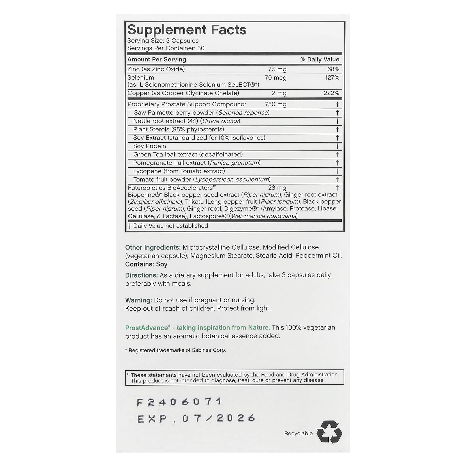 Futurebiotics Prost Advance - Supports Healthy Prostate Function - Image 2