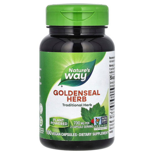 Nature's Way, Goldenseal Herb, 100 Vegan Capsules (350 mg per Capsule) - Image 1