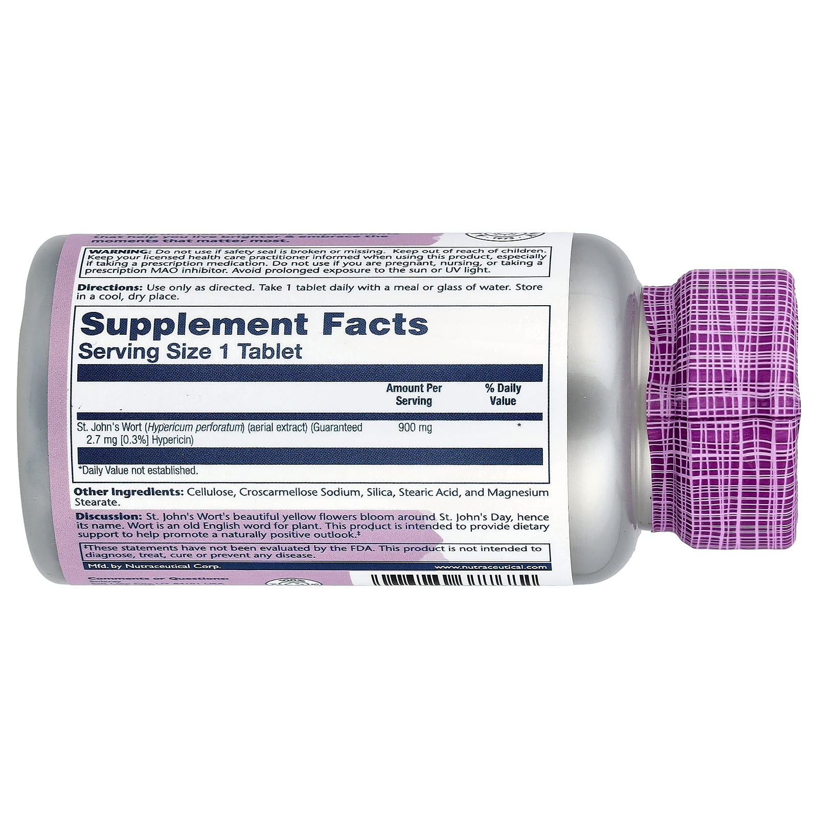 Solaray, Vital Extracts, St. John's Wort , 900 mg, 60 Tablets - Image 2