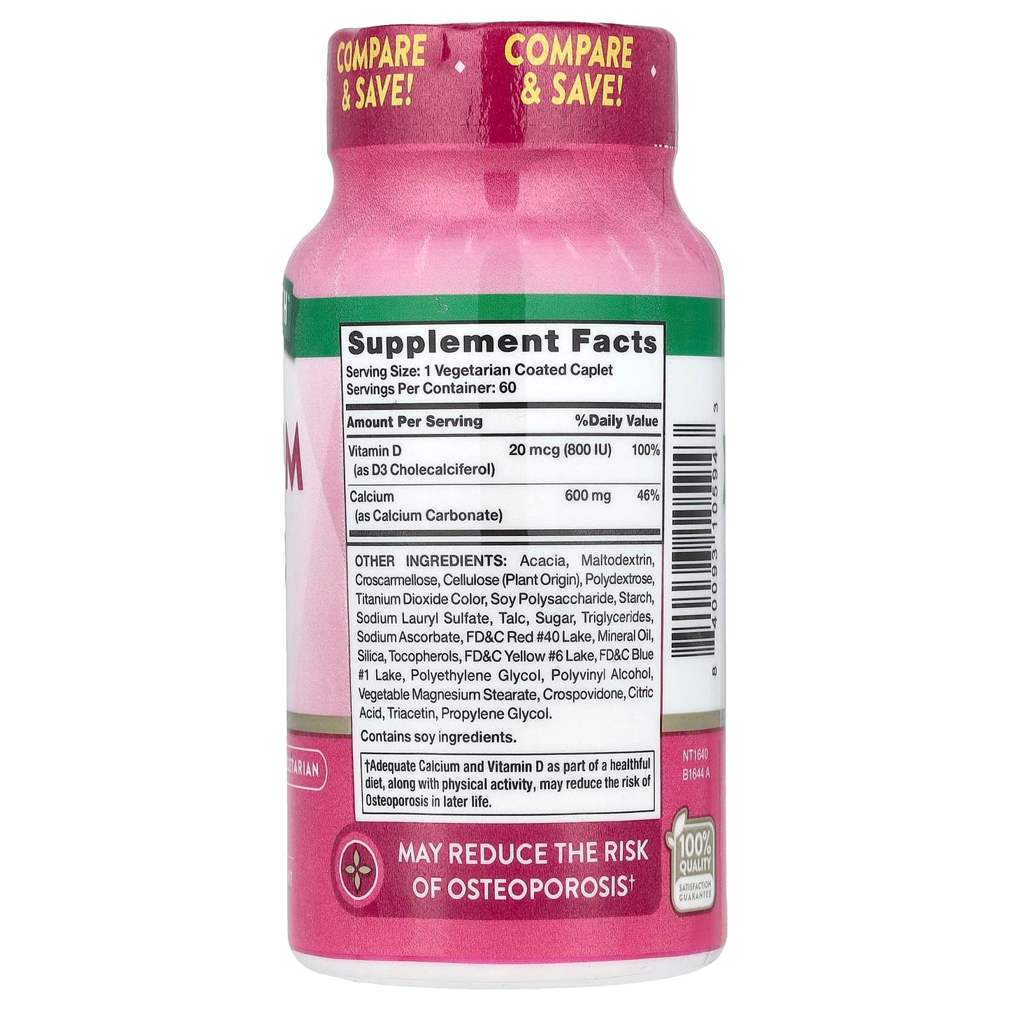 Nature's Truth, Calcium + D3, 60 Coated Caplets - Image 2
