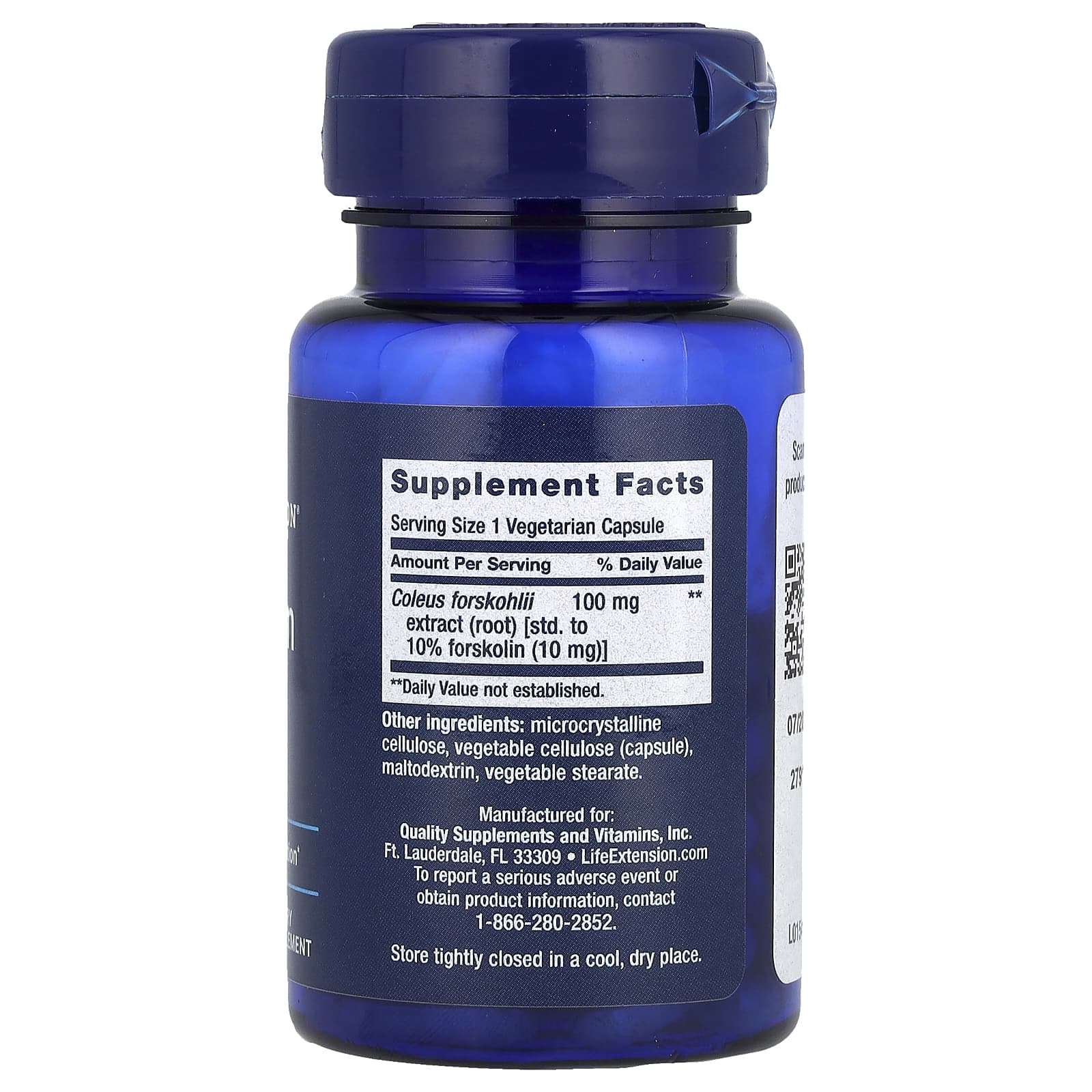 Life Extension, Forskolin, 10 mg, 60 Vegetarian Capsules - Image 2