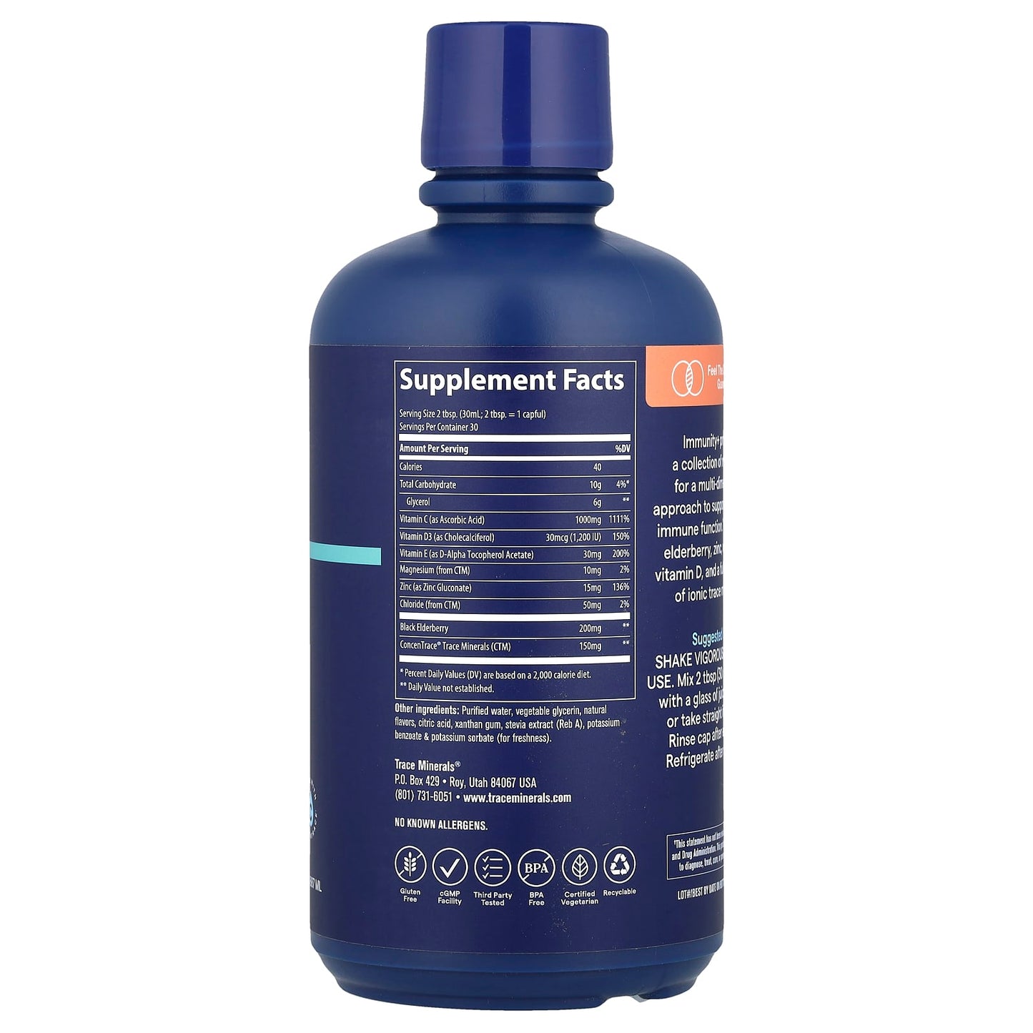 Trace, Liquid Immunity+, Mixed Berry, 30 fl oz (887 ml) - Image 2