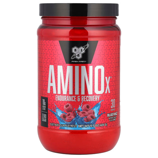BSN AminoX Endurance & Recovery Blue Raz 15.3 oz (435g) - Image 1
