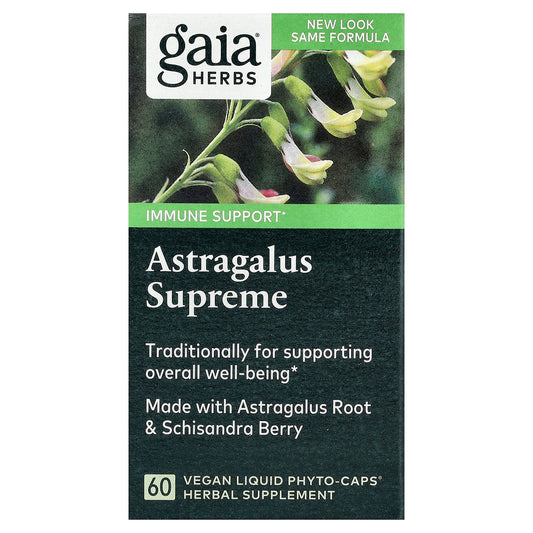 Gaia Herbs Astragalus Supreme 60 Vegan Phyto-Caps for Immune Support - Image 1