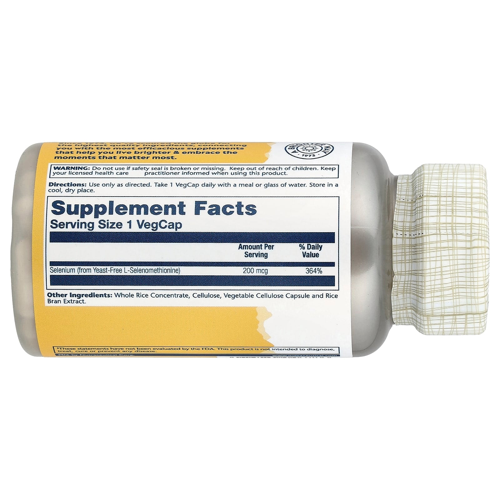 Solaray, Selenium, 200 mcg, 90 VegCaps - Image 2