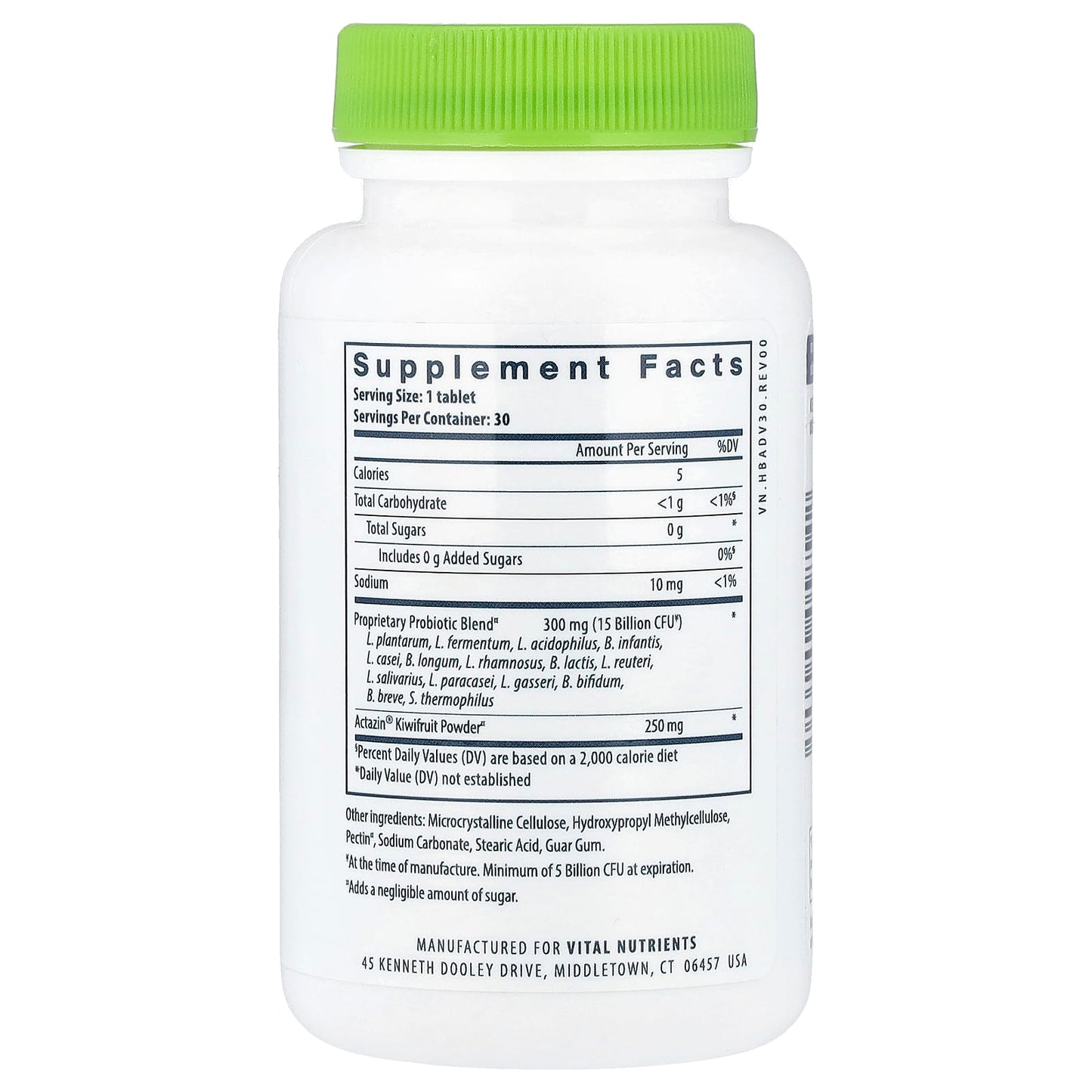 Vital Nutrients, Hyperbiotics®, Pro-15® Advanced Probiotic, 30 Vegan Tablets - Image 2