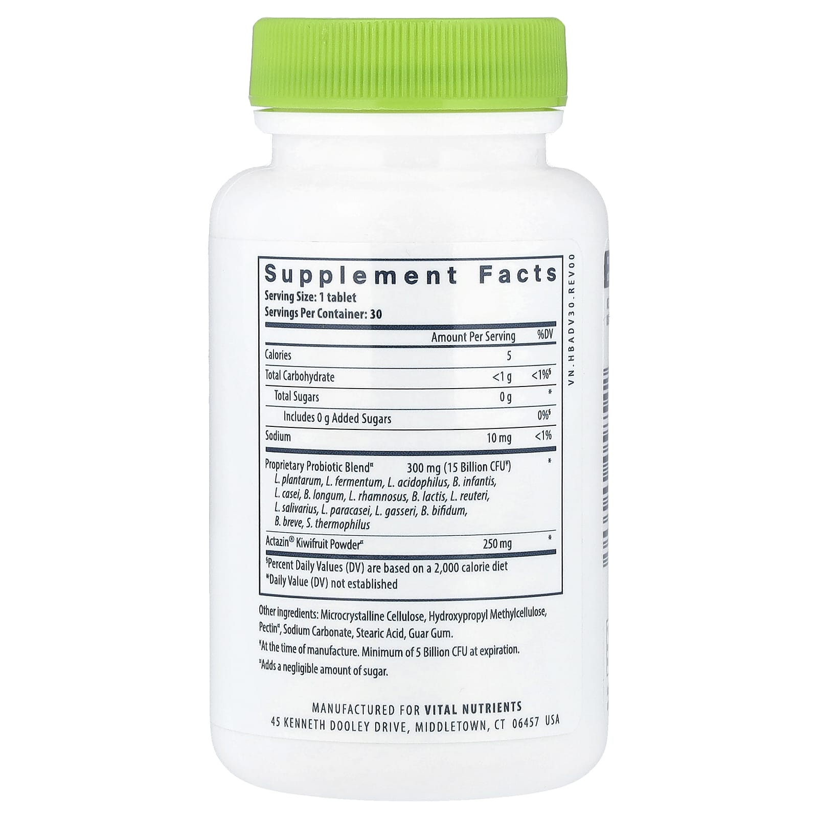 Vital Nutrients, Hyperbiotics®, Pro-15® Advanced Probiotic, 30 Vegan Tablets - Image 2