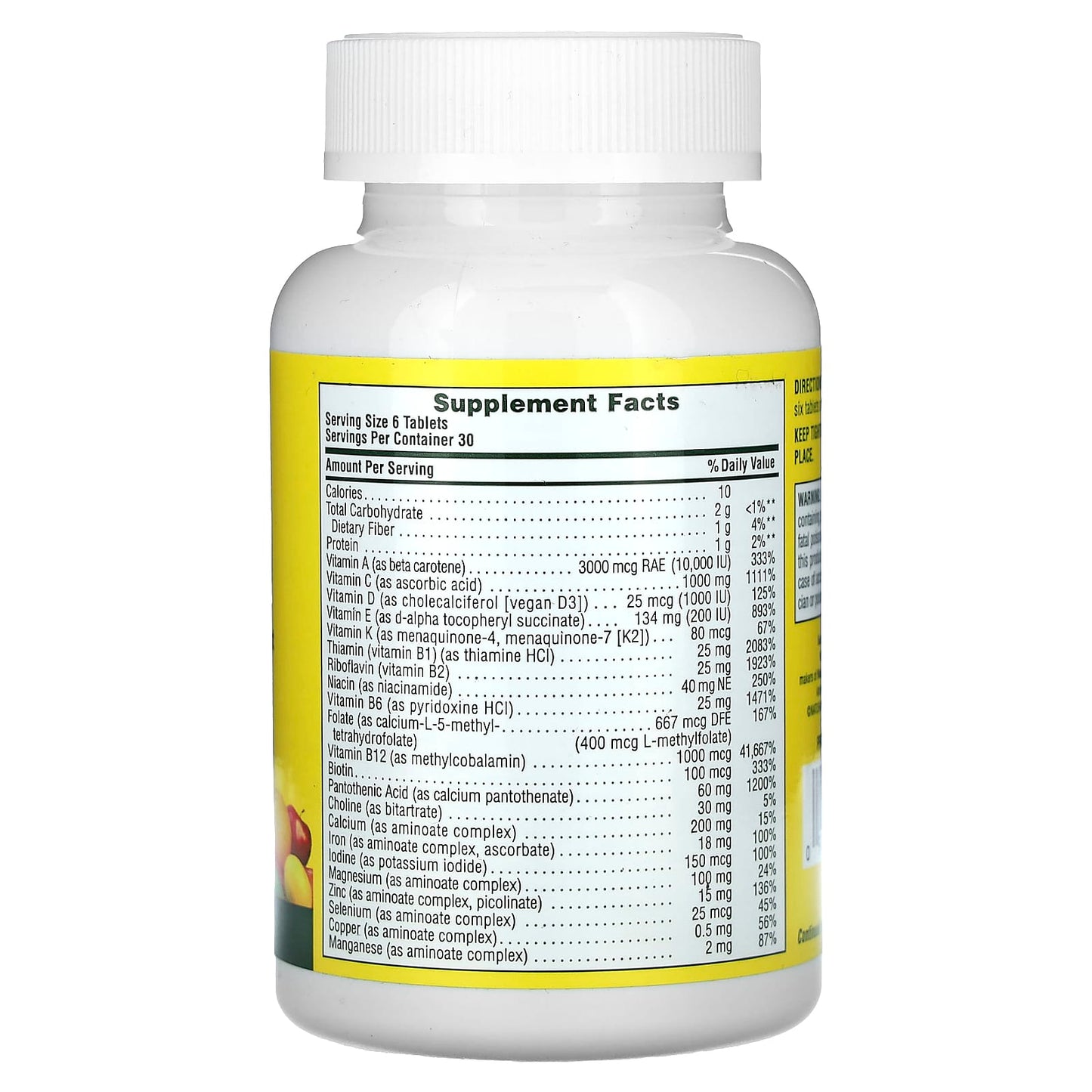 NaturesPlus, Source of Life, Original Mini-Tabs, Multivitamin & Mineral Supplement with Concentrated Whole Foods, 180 Tablets - Image 2