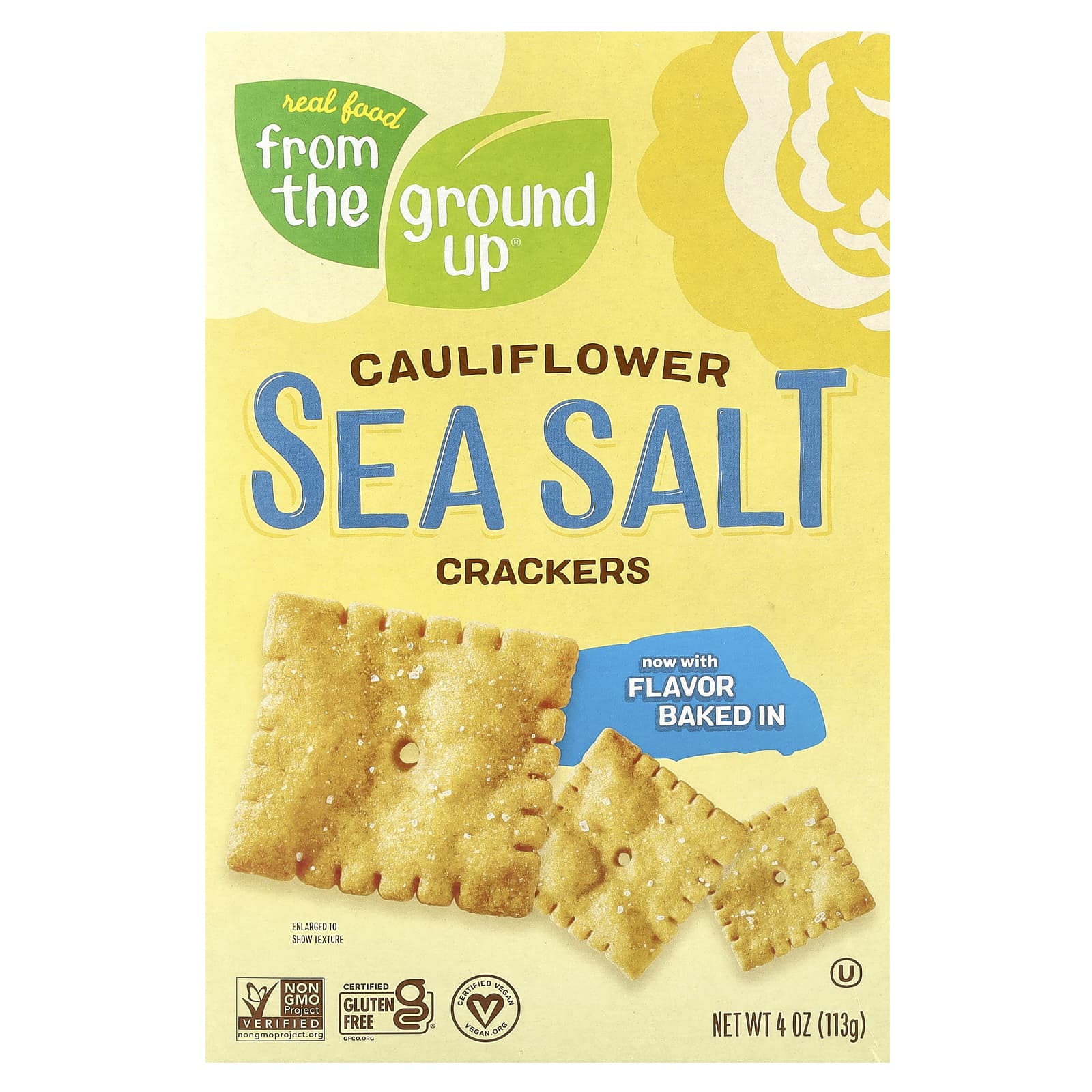 Cauliflower Crackers, Gluten-Free & Vegan, 4 oz (113g) - Image 1