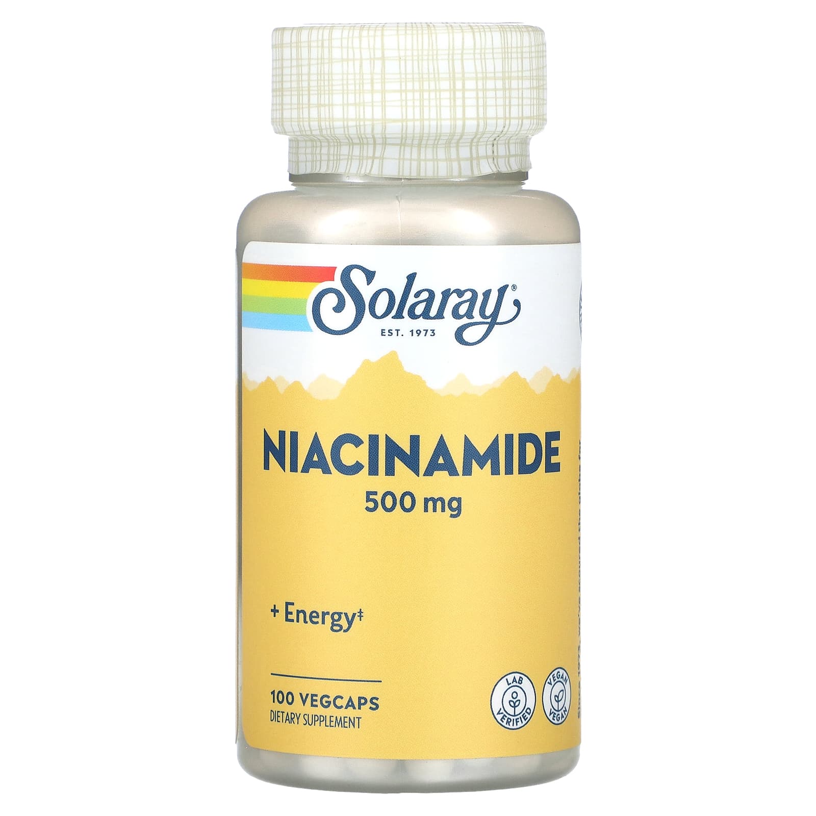Solaray, Niacinamide, 500 mg, 100 VegCaps - Image 1