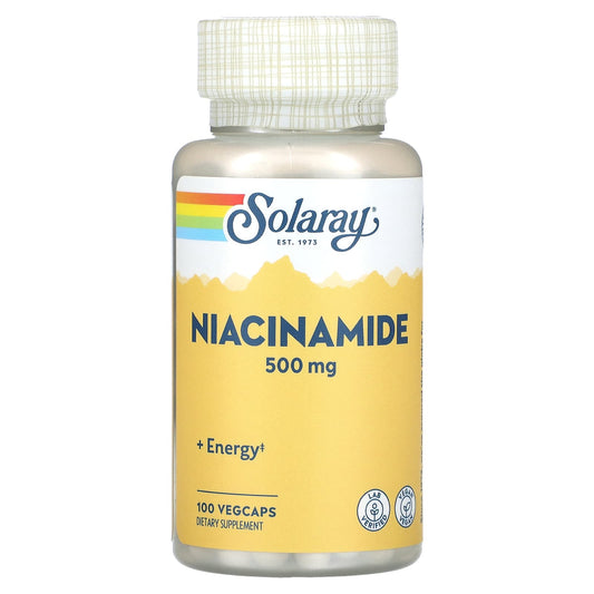 Solaray, Niacinamide, 500 mg, 100 VegCaps - Image 1