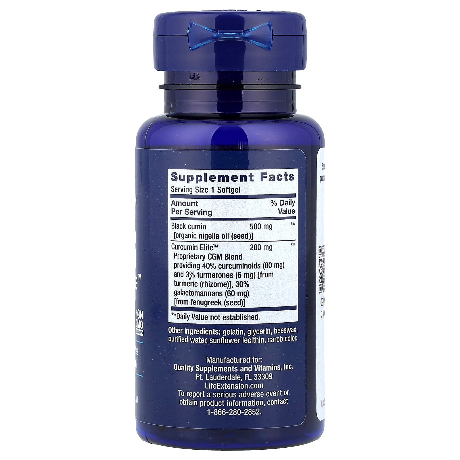 Life Extension, Black Cumin Seed Oil and Curcumin Elite™, 60 Softgels - Image 2
