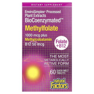 Natural Factors BioCoenzymated Methylfolate 1000mcg 60 Tablets