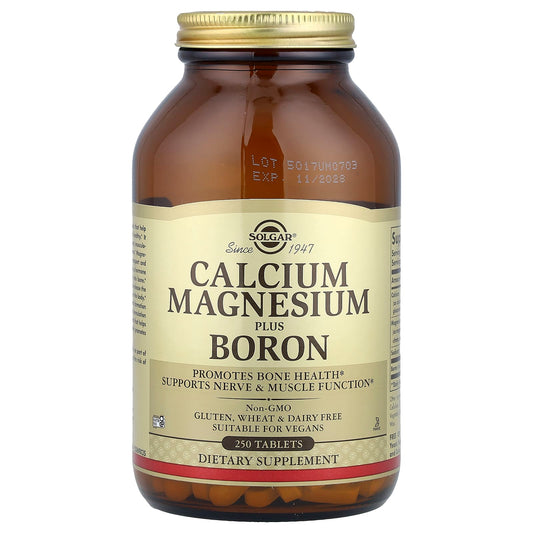 Solgar, Calcium Magnesium Plus Boron, 250 Tablets - Image 1