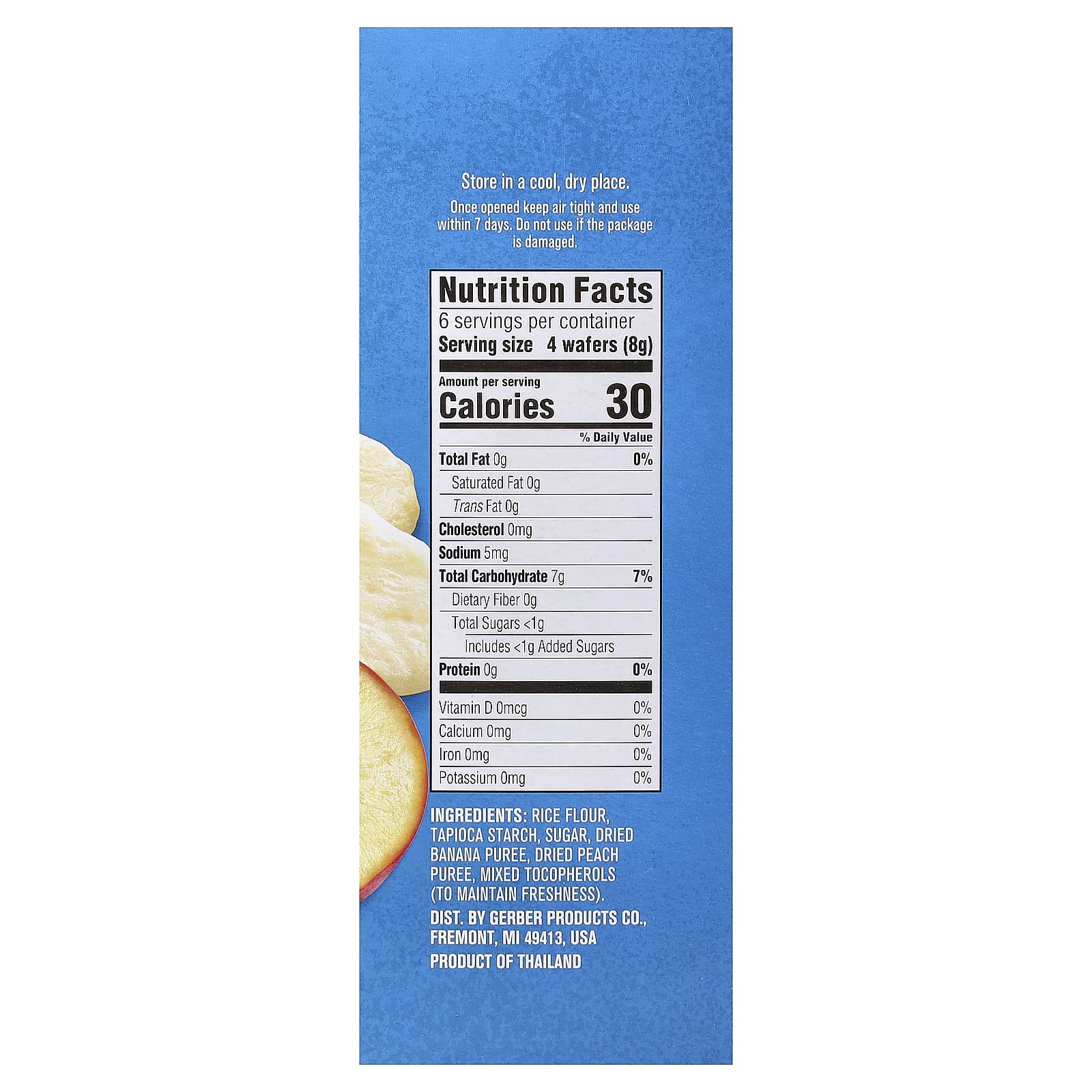 Gerber Baby Teethers, Banana Peach, Gentle Teething Wafers for 7+ Months - Image 2
