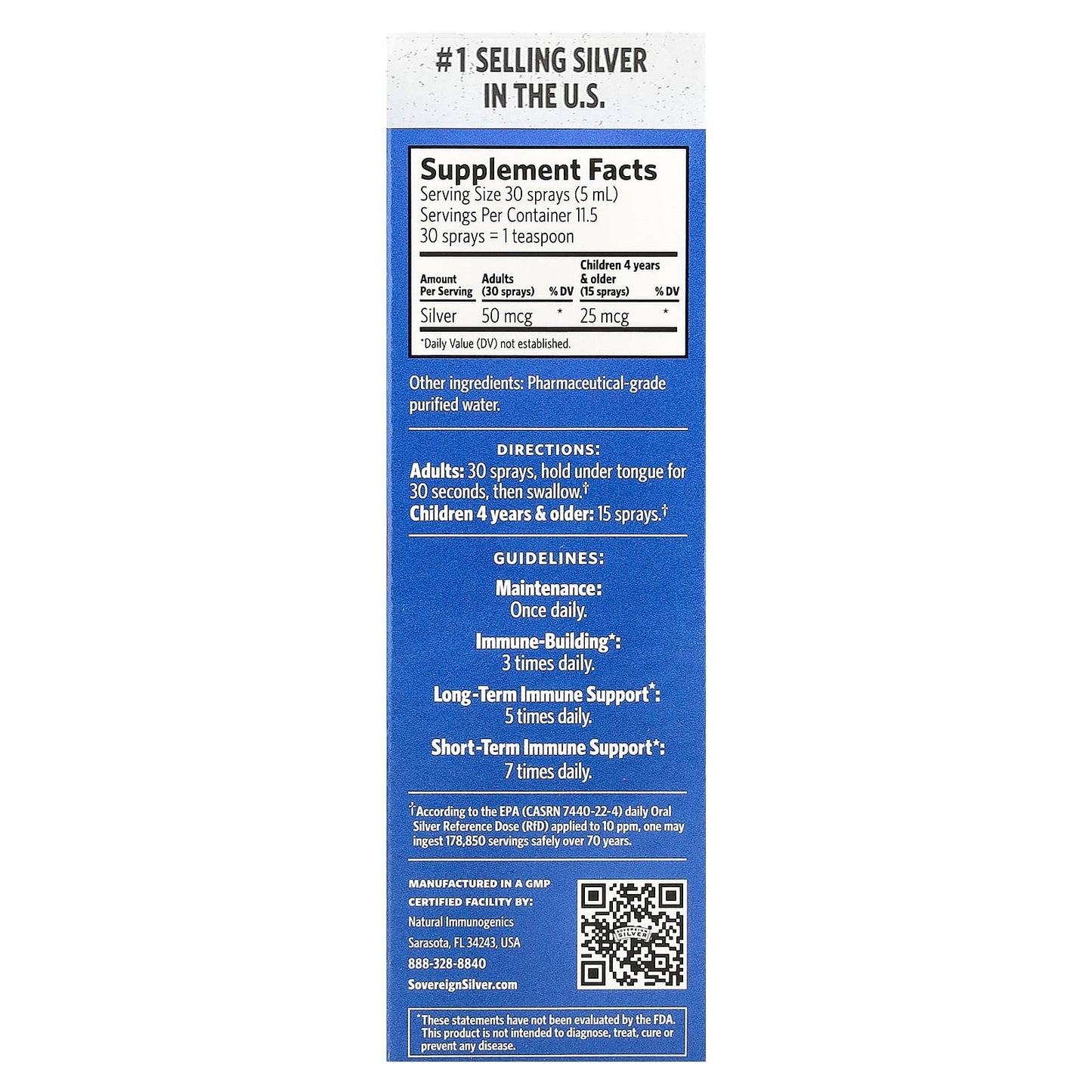 Sovereign Silver, Bio-Active Silver Hydrosol™, Fine Mist Spray, 10 PPM, 2 fl oz (59 ml) - Image 2