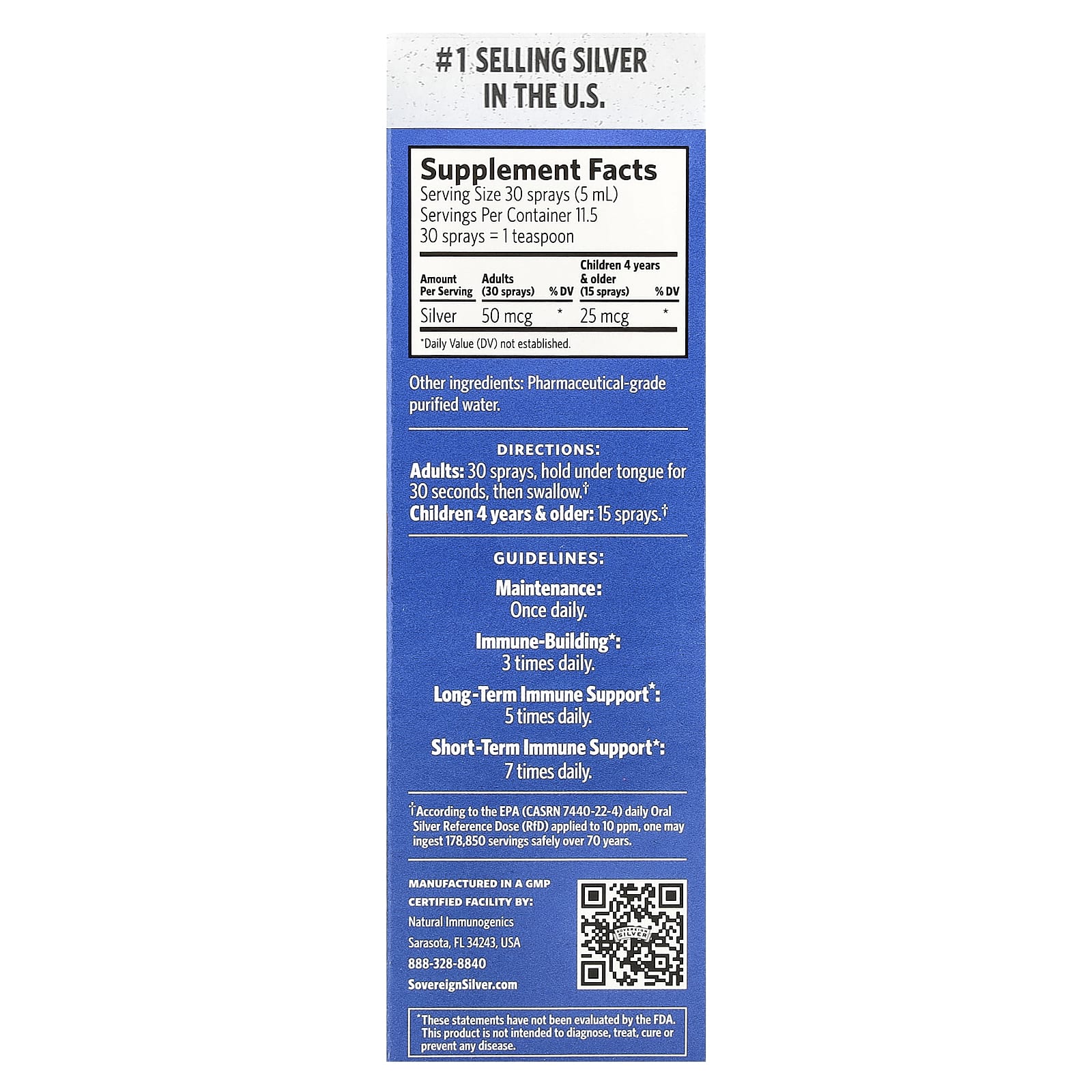 Sovereign Silver, Bio-Active Silver Hydrosol™, Fine Mist Spray, 10 PPM, 2 fl oz (59 ml) - Image 2
