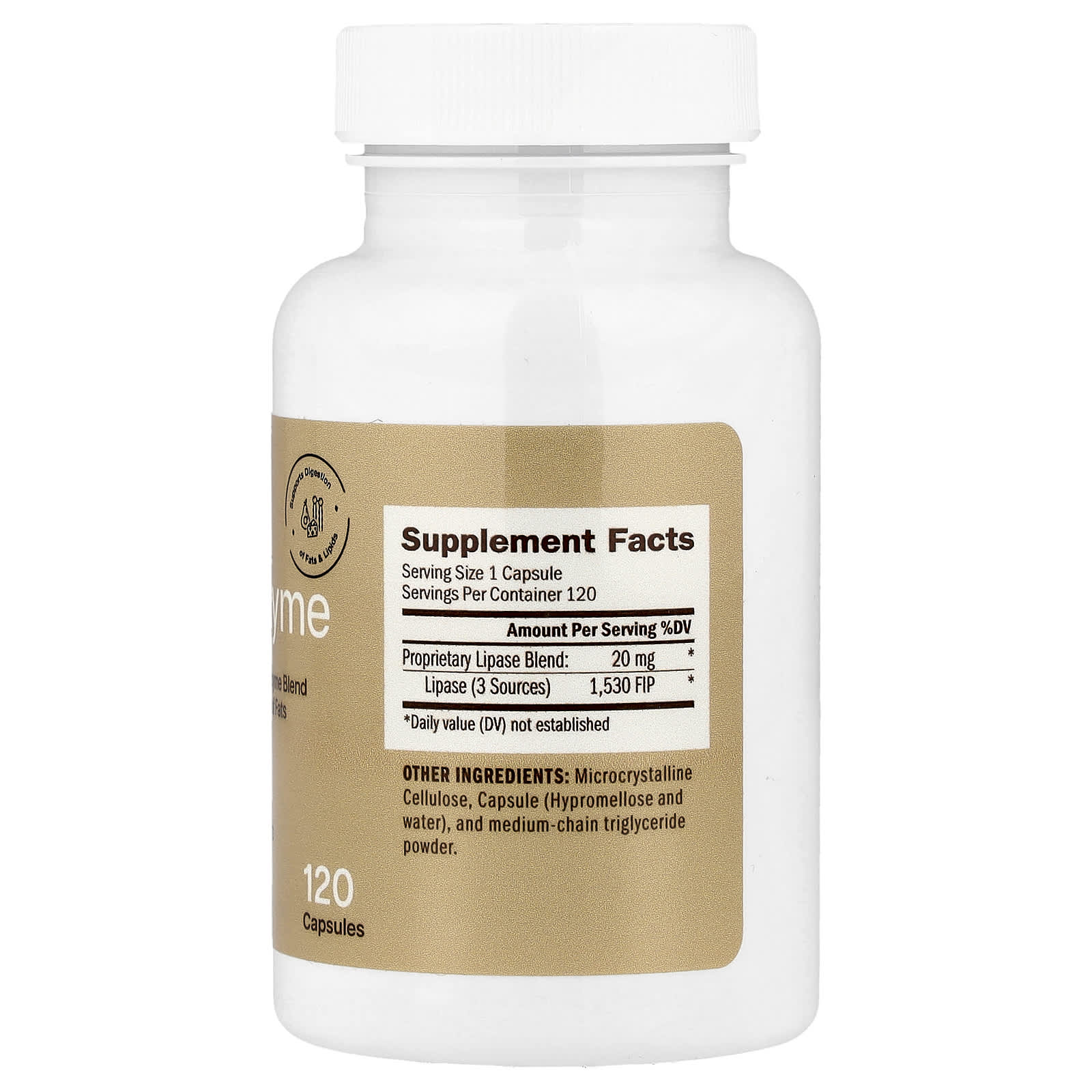 Houston Enzymes Lypazyme 120 Capsules for Digestive Support - Image 2