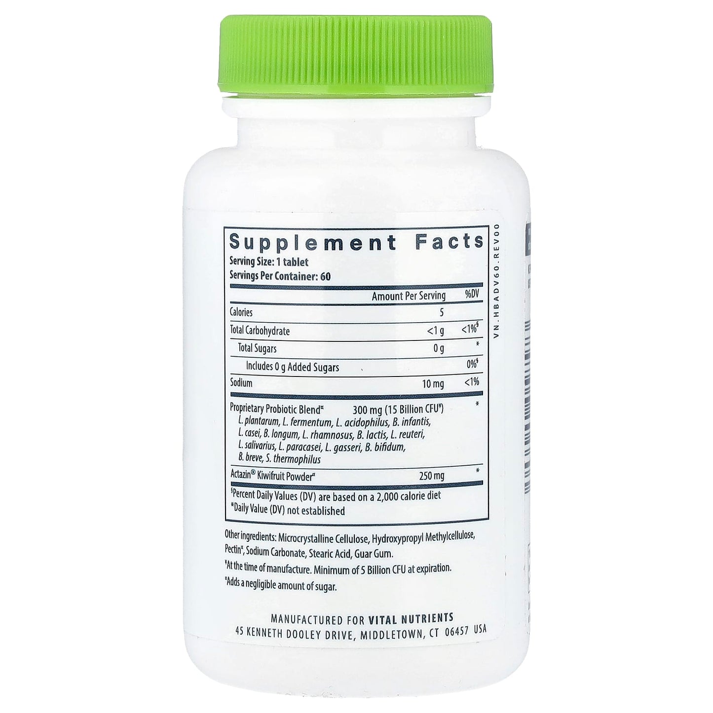 Vital Nutrients, Hyperbiotics®, Pro-15® Advanced Probiotic, 60 Vegan Tablets - Image 2