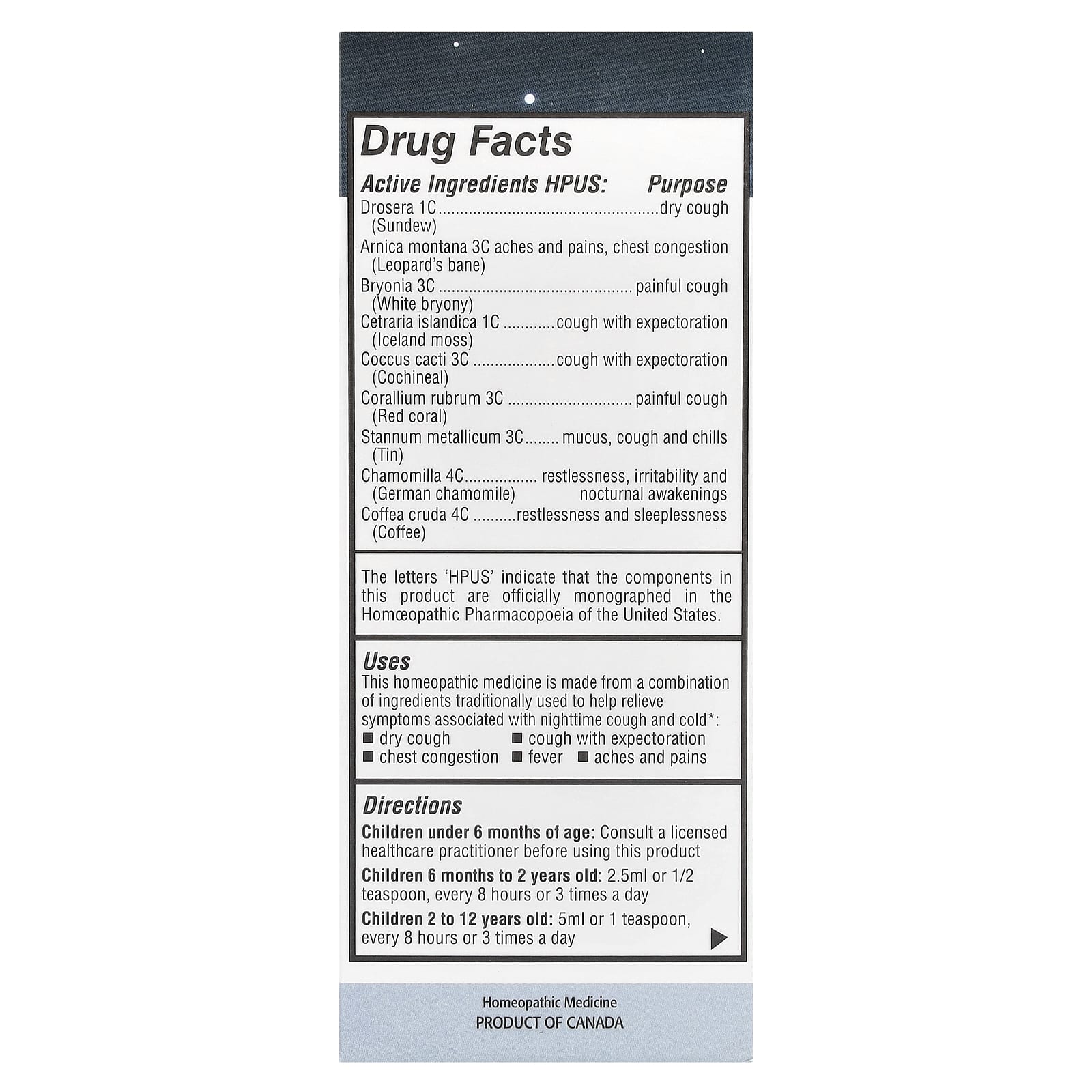 Homeolab USA Kids Relief Cough & Cold Syrup - Nighttime Formula for Kids 0-12 Yrs - Image 2