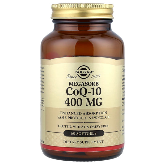 Solgar, Megasorb CoQ-10, 400 mg, 60 Softgels - Image 1