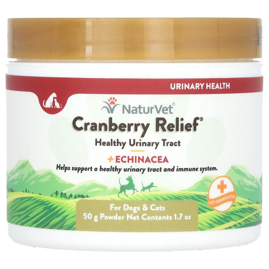 NaturVet, Cranberry Relief, Plus Echinacea, For Dogs & Cats, 1.7 oz (50 g)