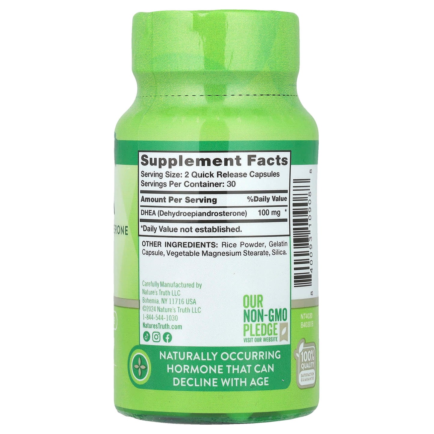 Nature's Truth, DHEA, 60 Quick Release Capsules (50 mg per Capsule) - Image 2