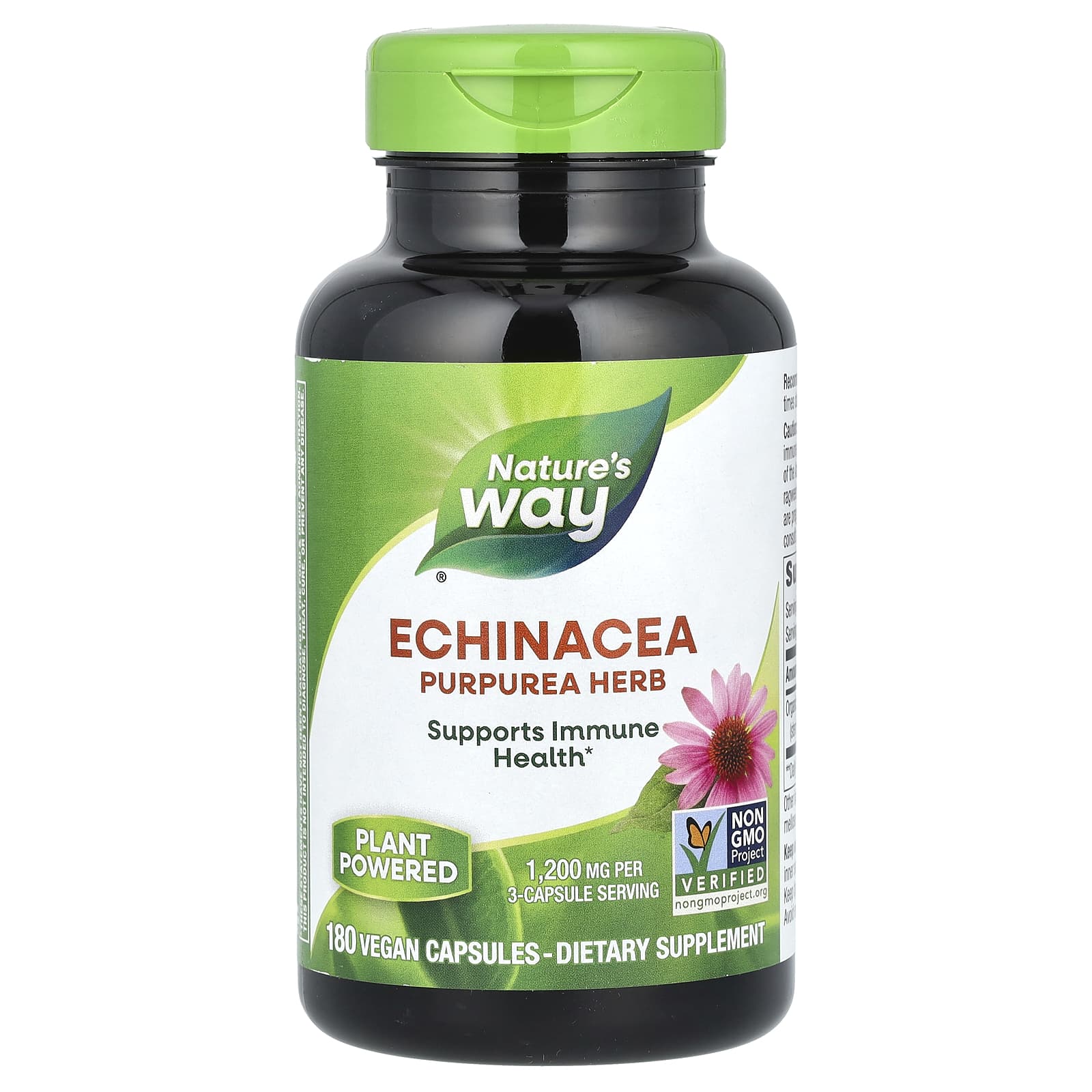 Nature's Way, Echinacea Purpurea Herb, 180 Vegan Capsules (400 mg per Capsule) - Image 1