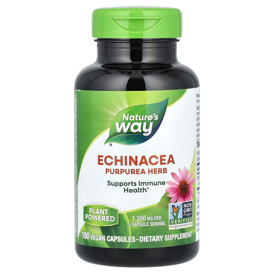 Nature's Way, Echinacea Purpurea Herb, 180 Vegan Capsules (400 mg per Capsule) - Image 1