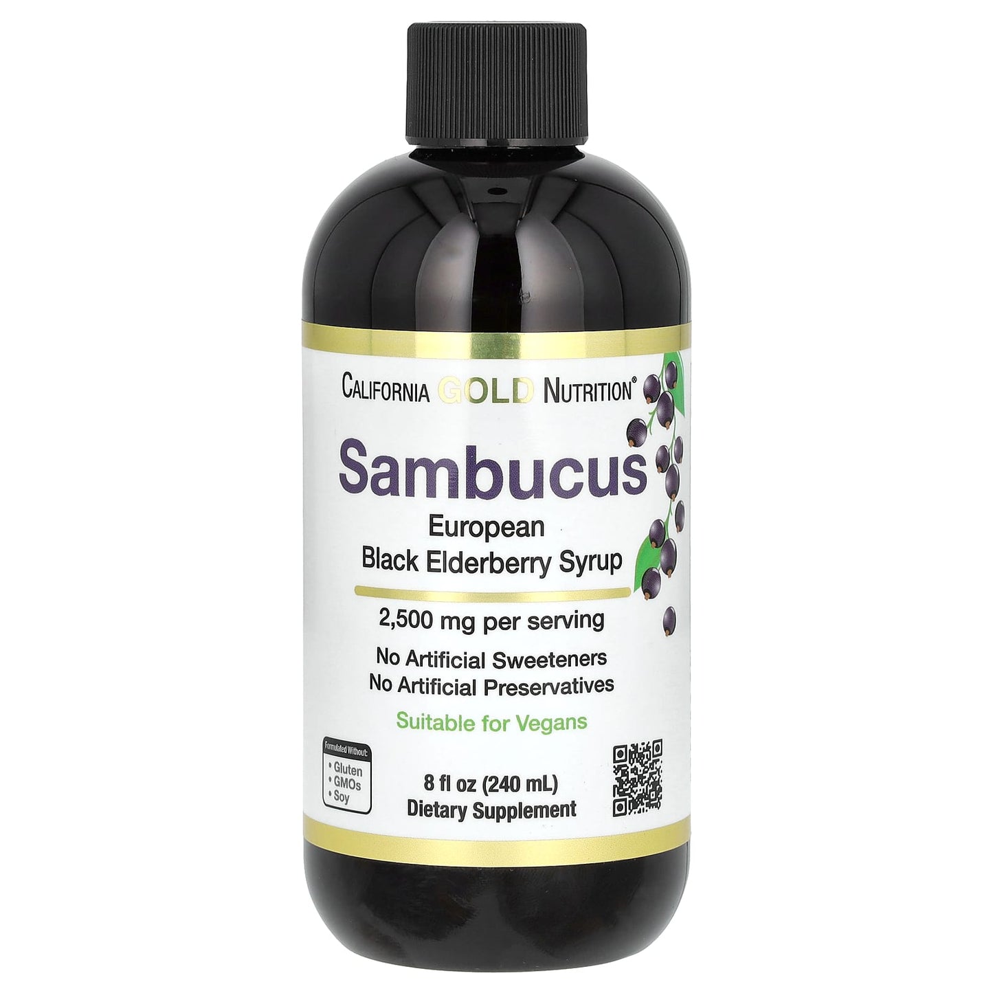 Seasonal Immune Support with California Gold Nutrition Adult Sambucus Elderberry - Image 1