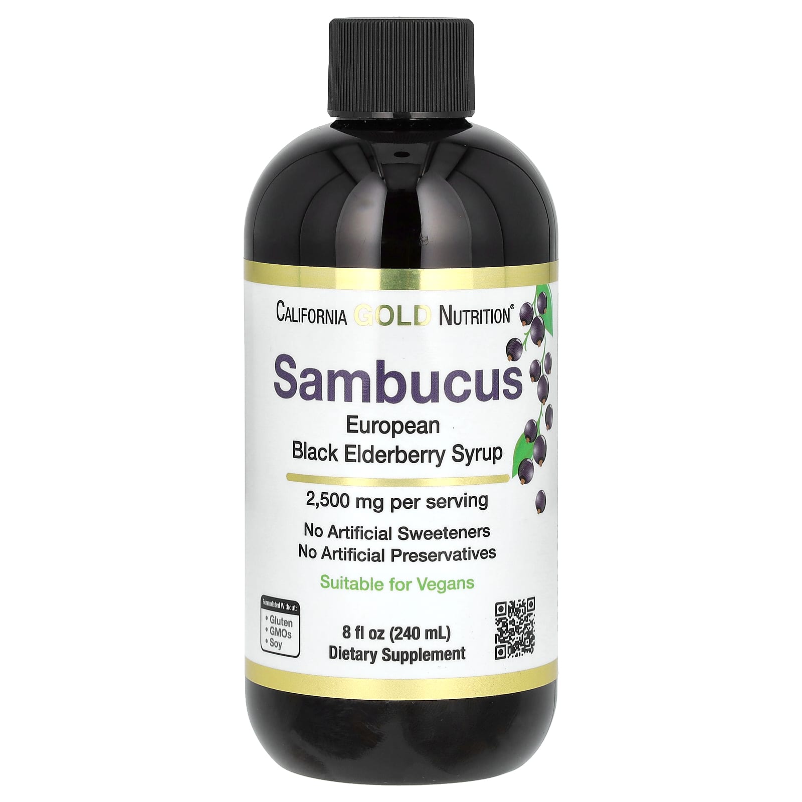 Seasonal Immune Support with California Gold Nutrition Adult Sambucus Elderberry - Image 1