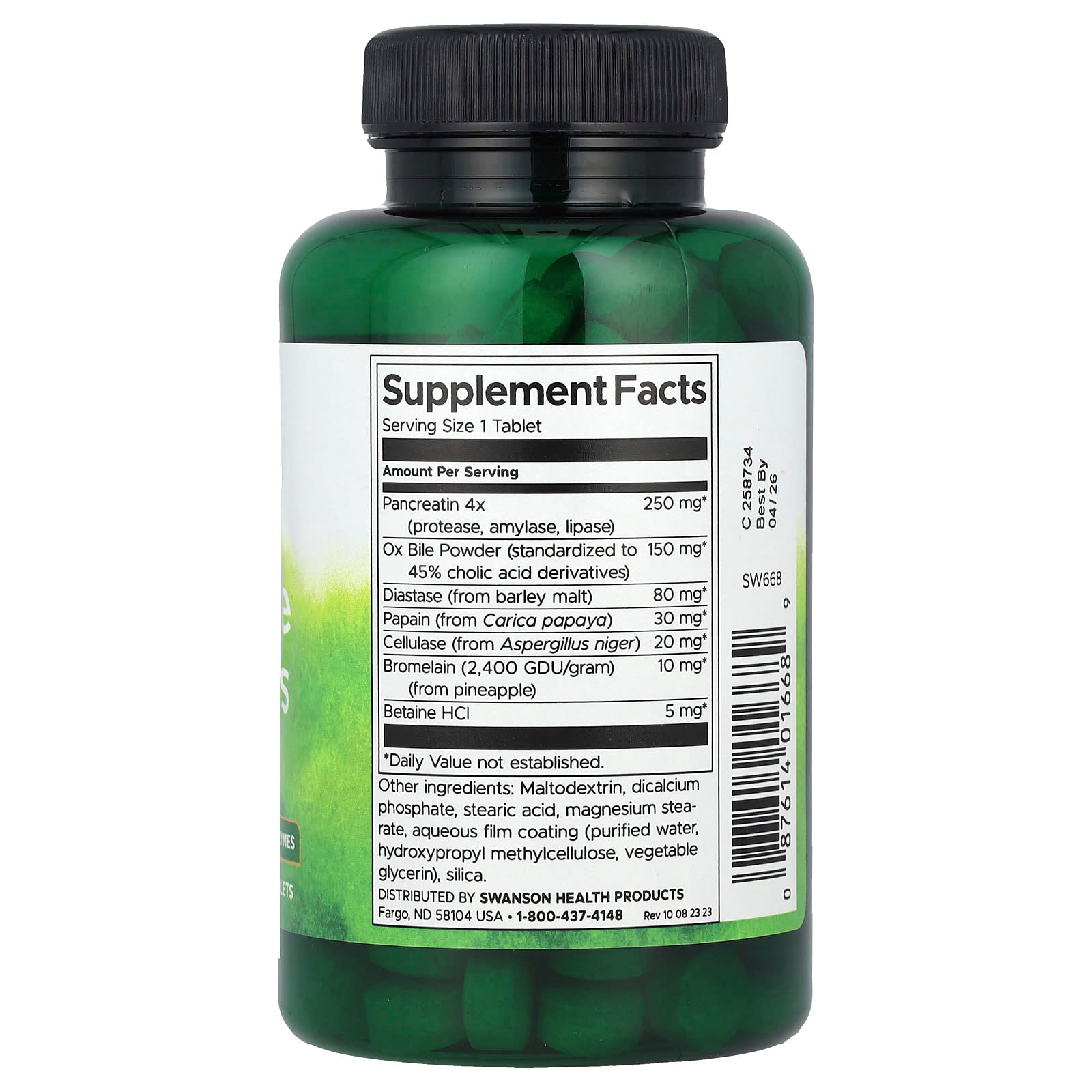 Swanson, Digestive Enzymes, 180 Tablets - Image 2