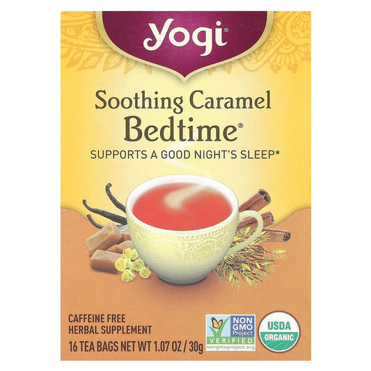 Yogi Tea, Bedtime, Soothing Caramel, Caffeine Free, 16 Tea Bags, 1.07 oz (30 g) - Image 1