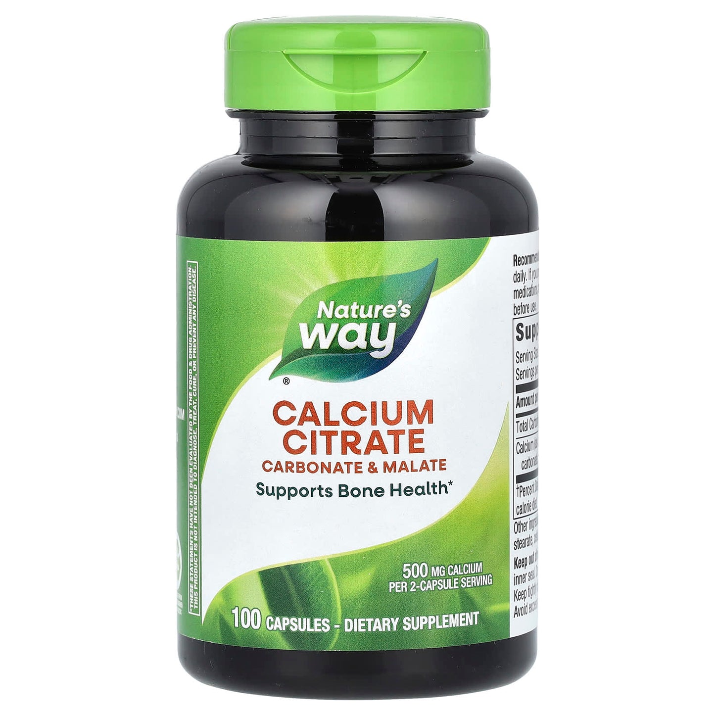 Nature's Way, Calcium Citrate, 500 mg, 100 Capsules (250 mg per Capsule) - Image 1