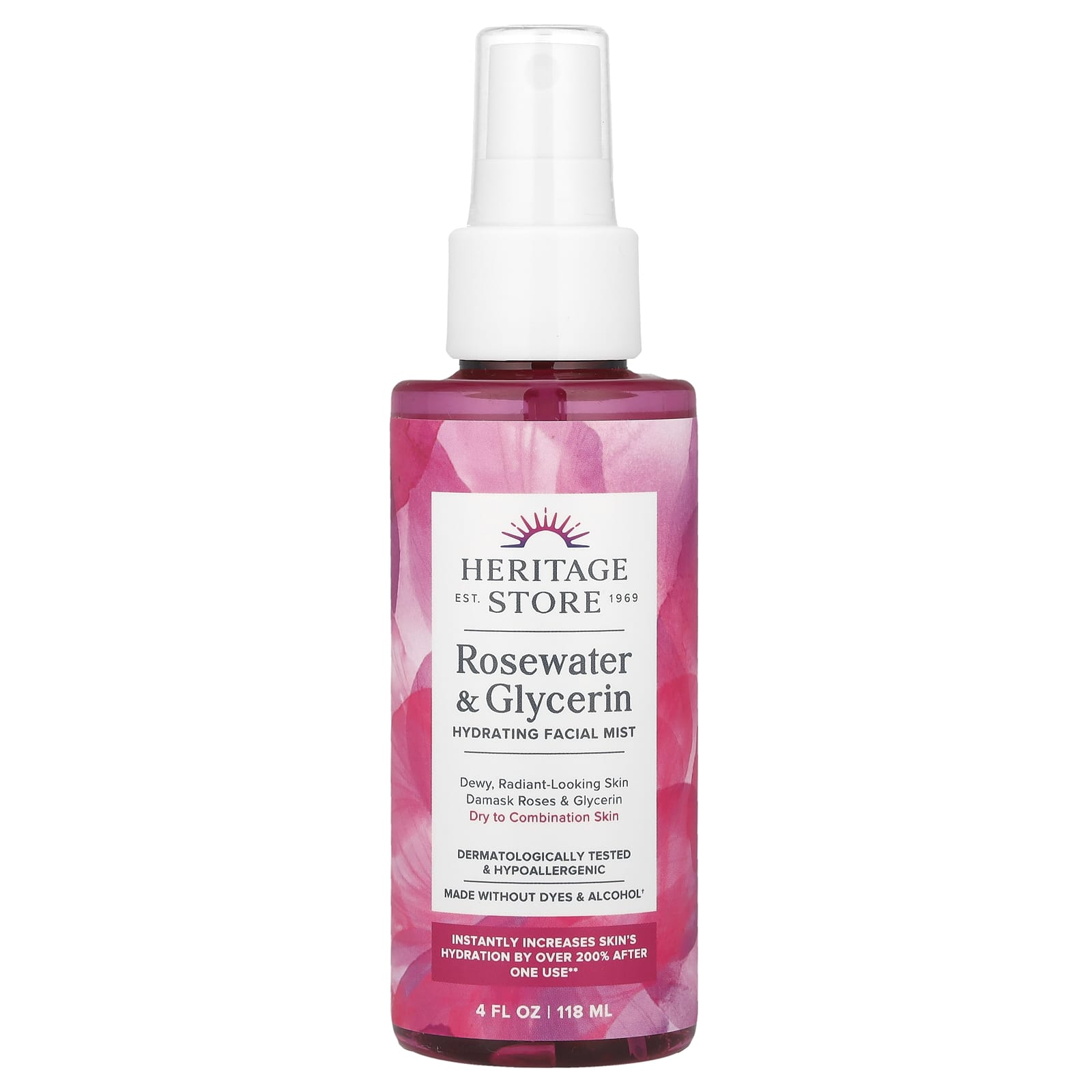 Damask Rose Hydrating Facial Mist - 4 fl oz | Heritage Store - Image 1