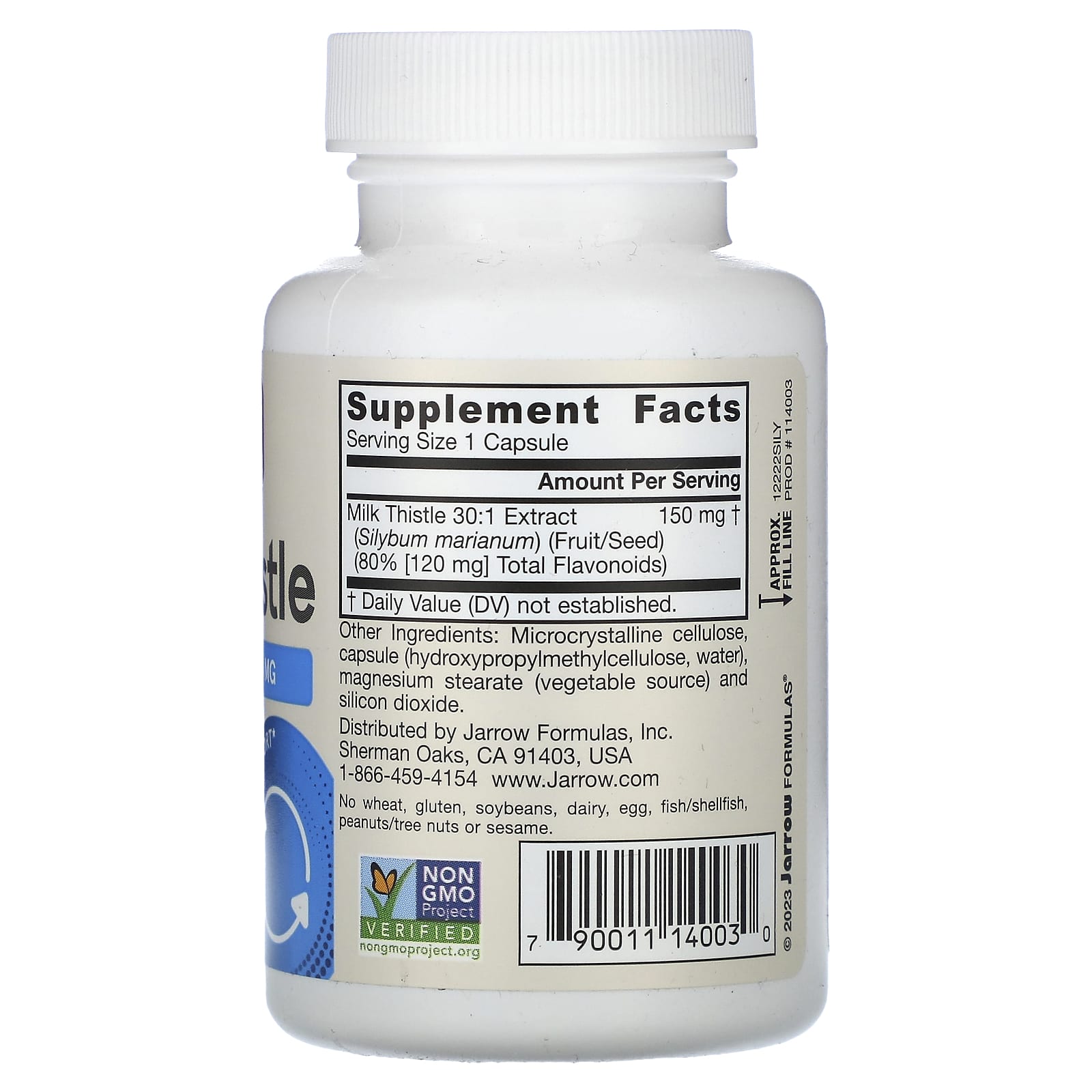 Vegan Milk Thistle 150mg 100 Capsules by Jarrow Formulas - Liver Support - Image 2