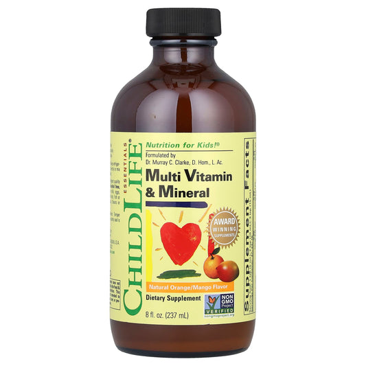 ChildLife Essentials Multi-Vitamin for Kids Natural Orange|Mango, 8 fl oz - Image 1