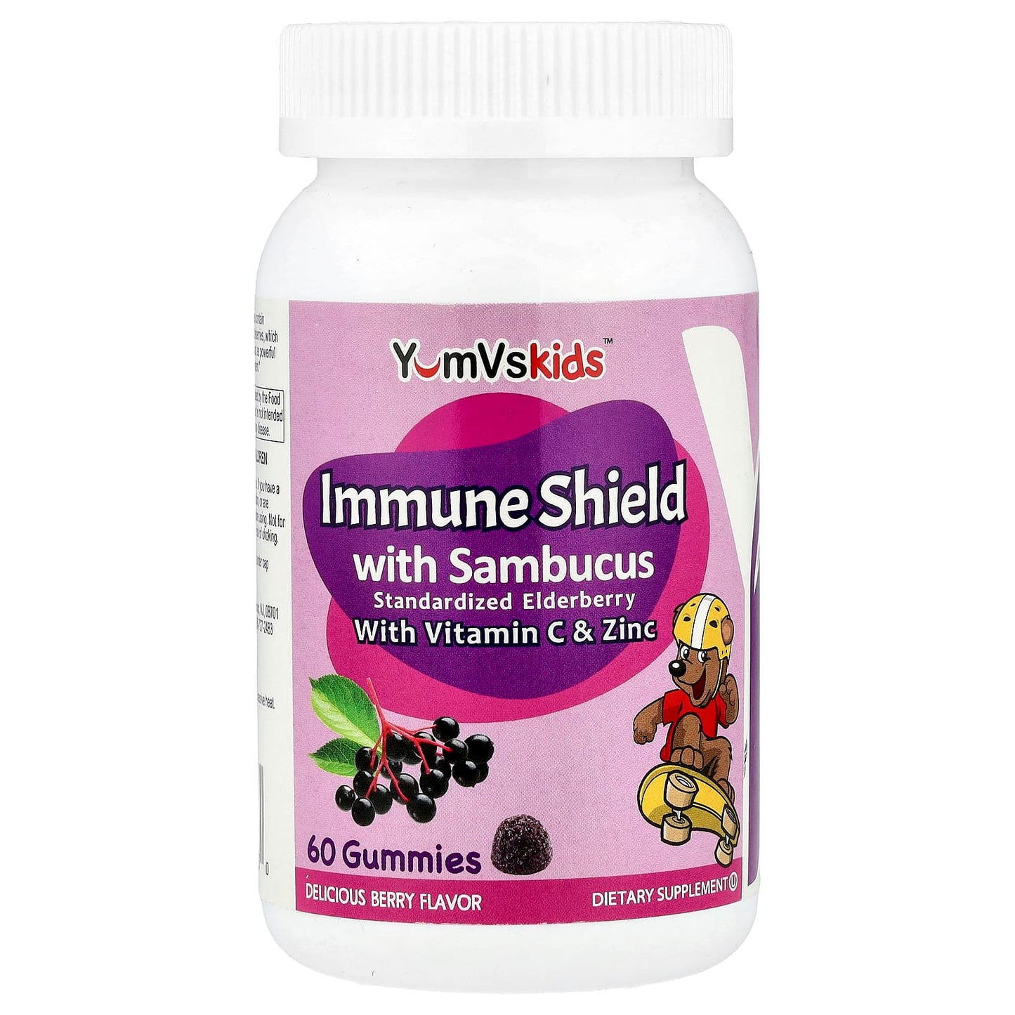 YumVs, Immune Shield with Sambucus Gummies, Delicious Berry, 60 Gummies - Image 1