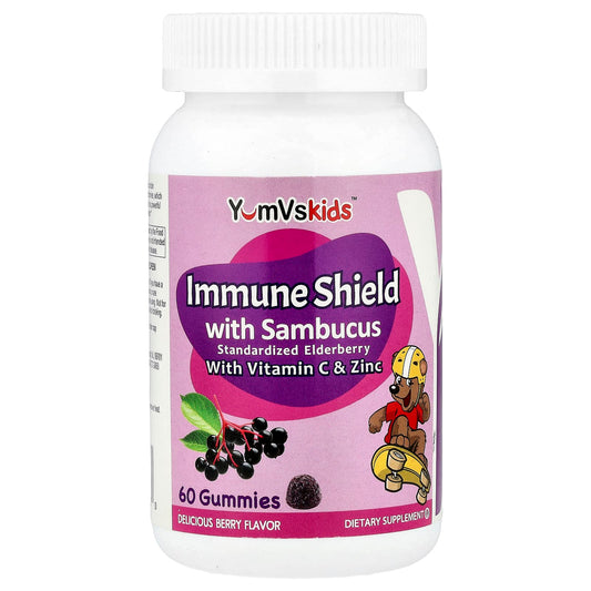 YumVs, Immune Shield with Sambucus Gummies, Delicious Berry, 60 Gummies - Image 1