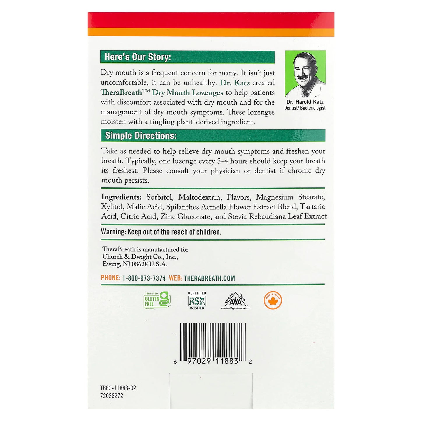 TheraBreath, Dry Mouth Lozenges, Tart Berry, 100 Sugar Free Lozenges - Image 2