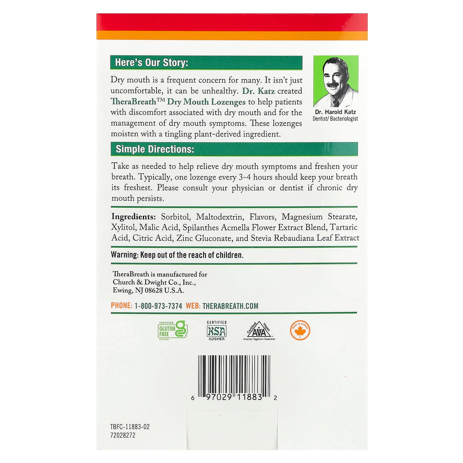 TheraBreath, Dry Mouth Lozenges, Tart Berry, 100 Sugar Free Lozenges - Image 2