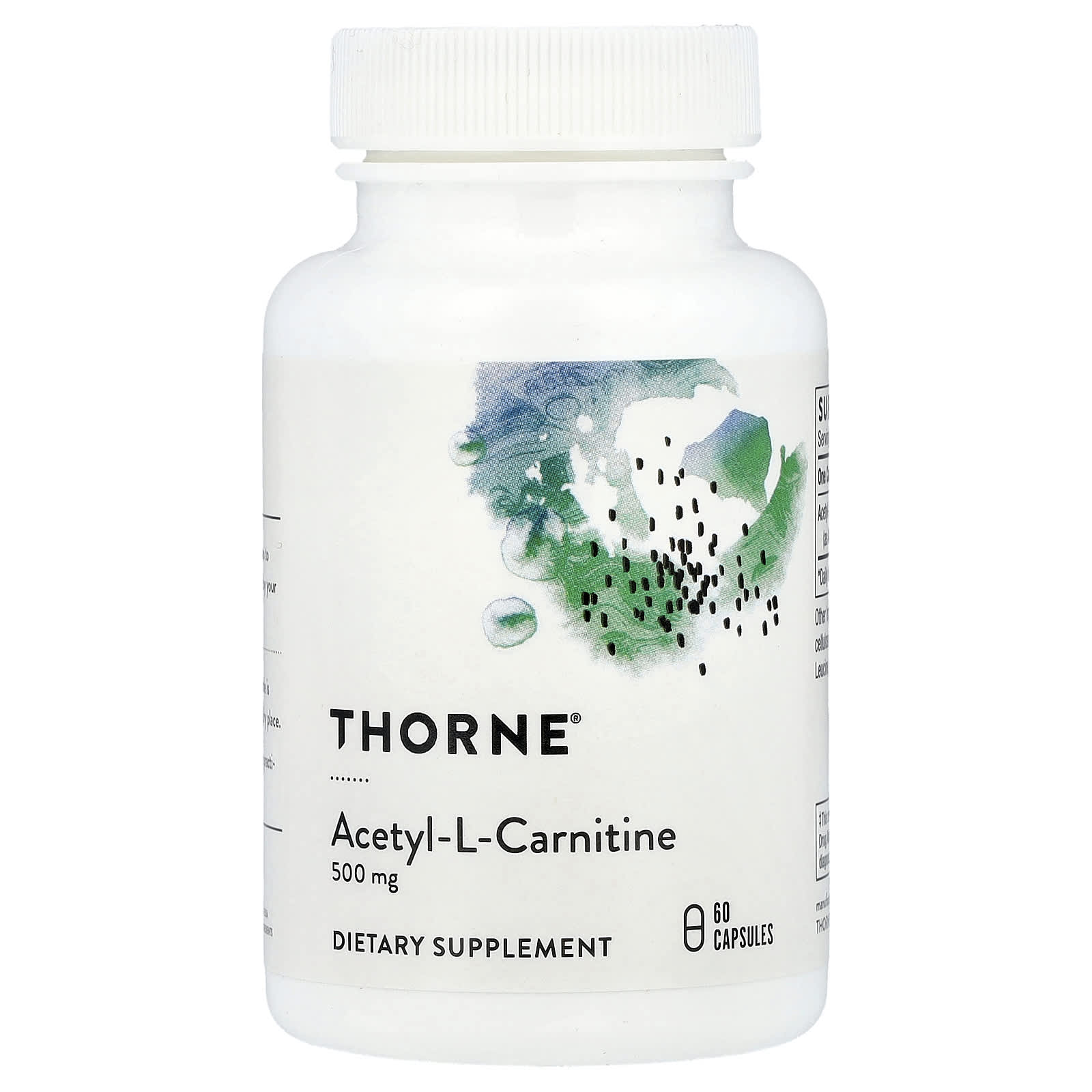 Thorne, Acetyl-L-Carnitine, 500 mg, 60 Capsules - Image 1