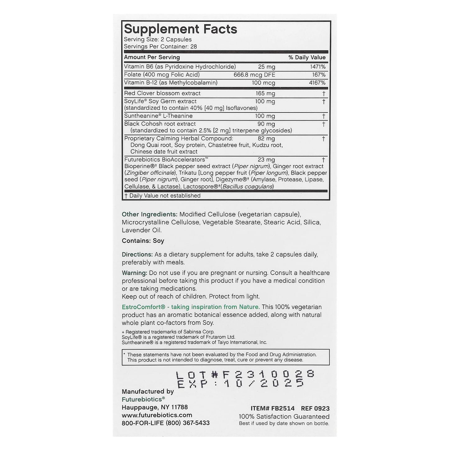 Menopause Relief with EstroComfort by Futurebiotics - 56 Capsules - Image 2