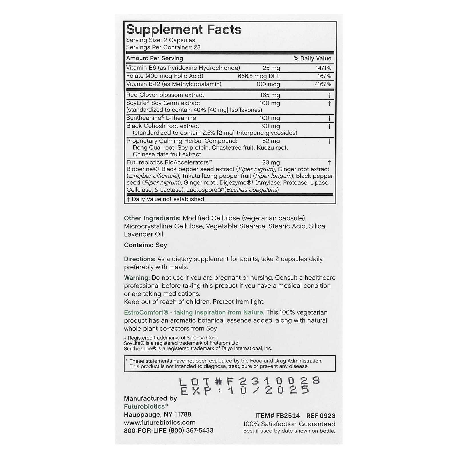 Menopause Relief with EstroComfort by Futurebiotics - 56 Capsules - Image 2