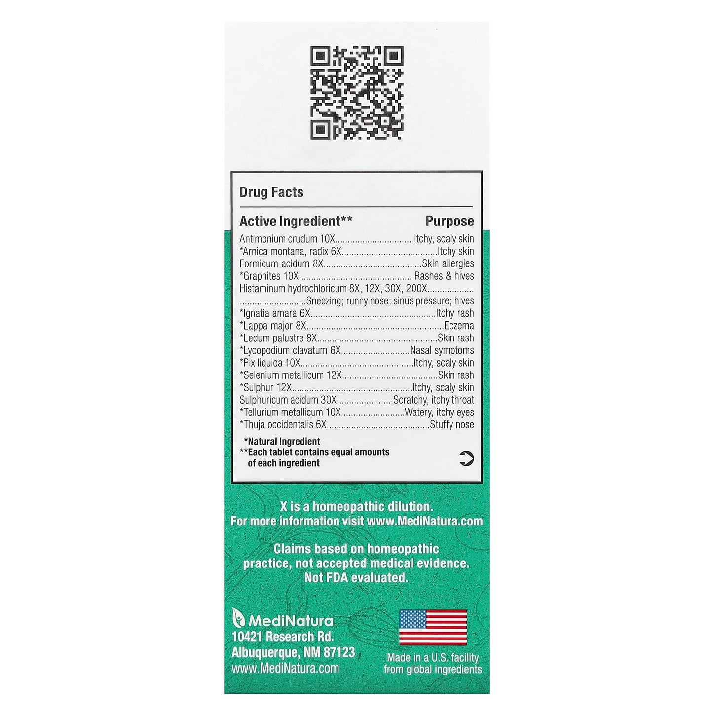 MediNatura, BHI, Allergy Relief, 100 Tablets - Image 2