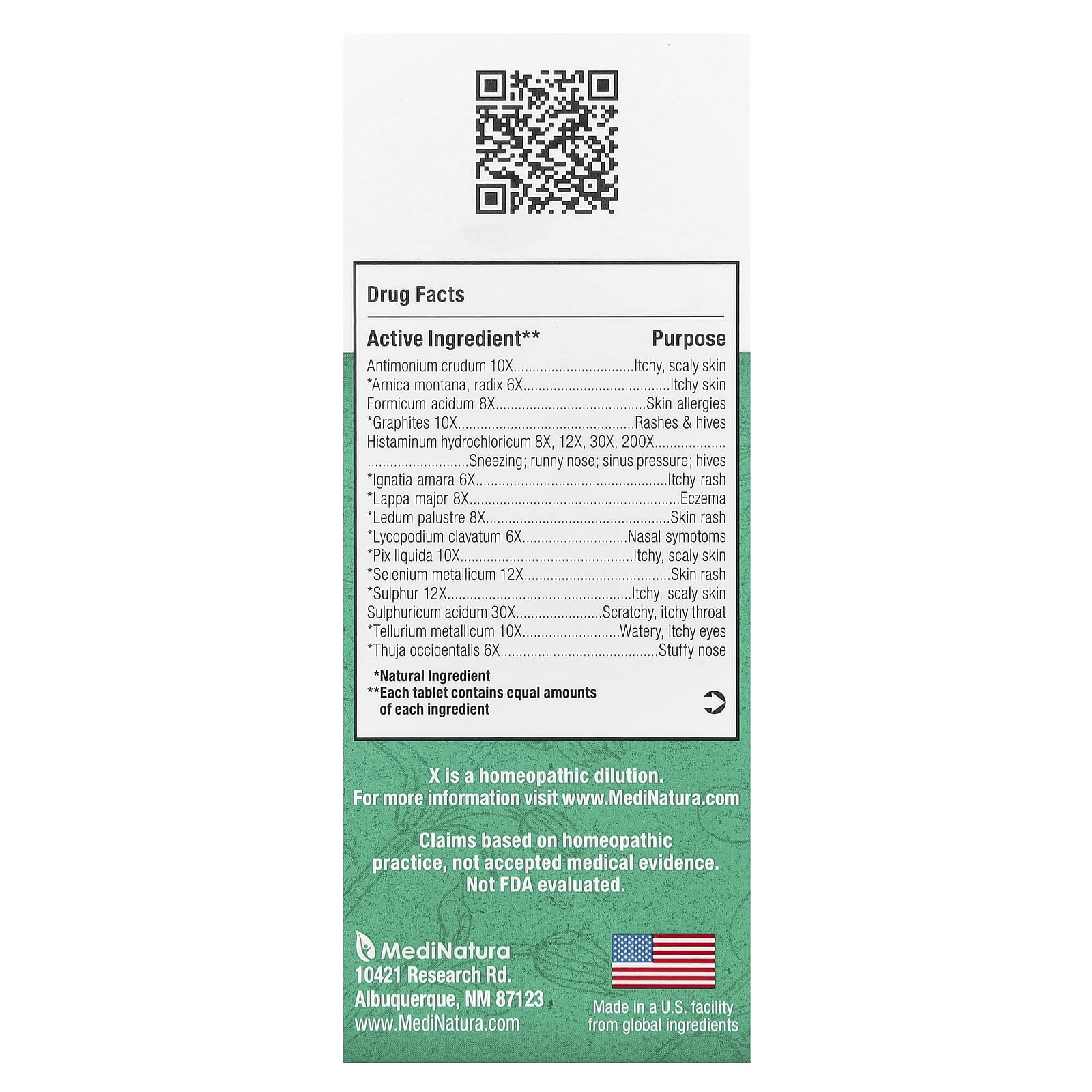 MediNatura, BHI, Allergy Relief, 100 Tablets - Image 2
